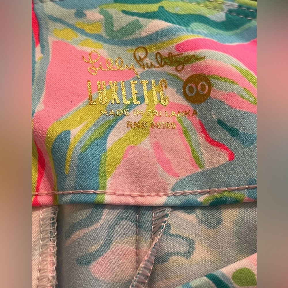 Lilly Pulitzer Luxletic Tropical Print Leggings Athleisure Pants NWOT Size 00 - Picture 6 of 6